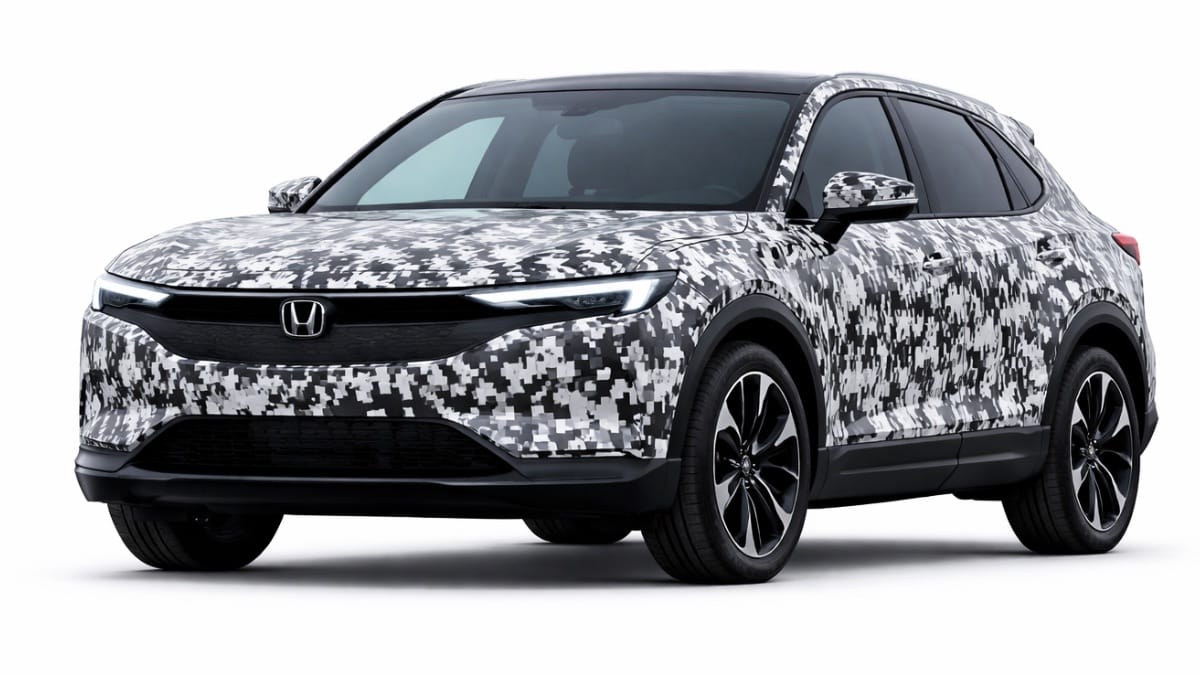 Honda 0 Alpha Electric SUV testing in India with clean white background showing modern EV design
